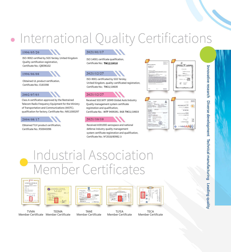 certifications